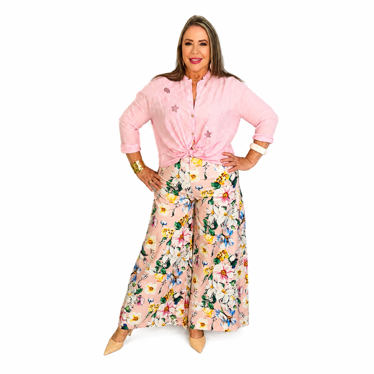 Pantalón Palazzo Floral Primavera