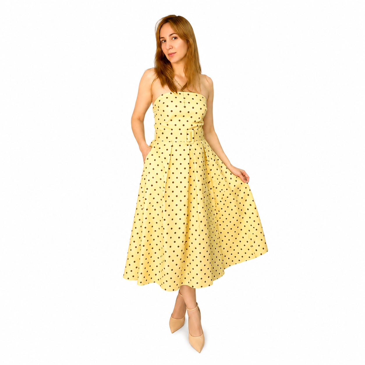 Vestido Midi Lunares