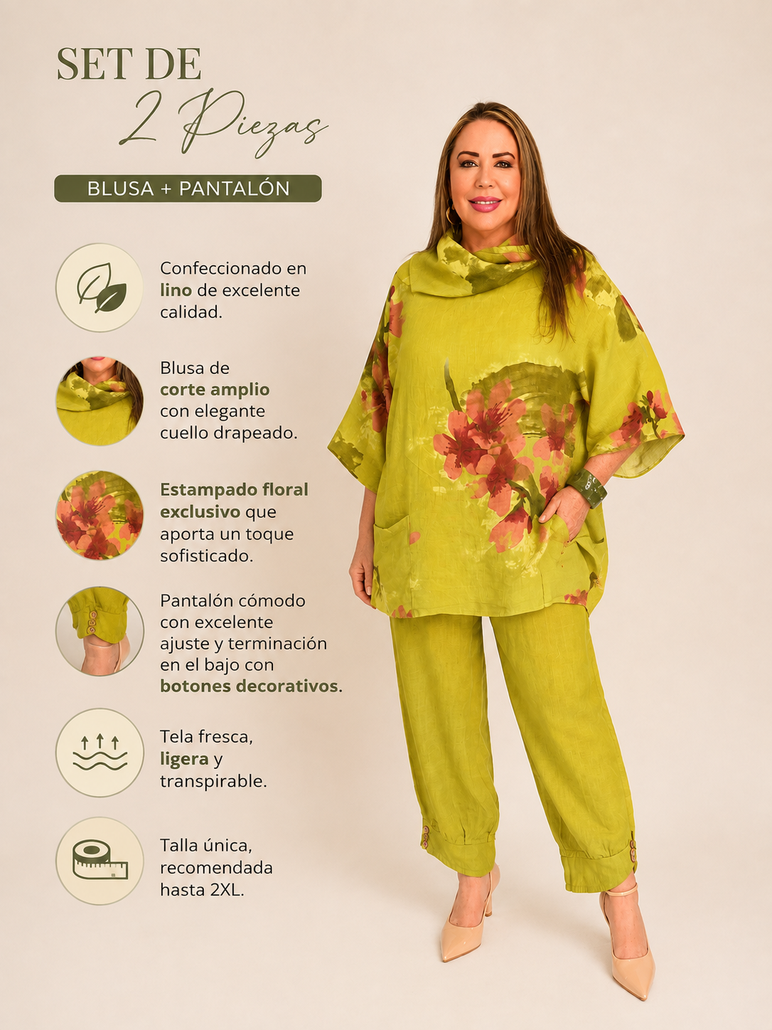 Set de Lino Italiano – Blusa y Pantalón
