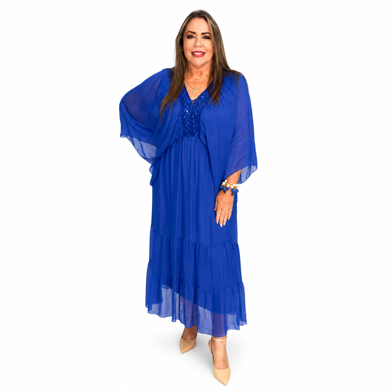 Royal Grace Silk & Viscose Dress