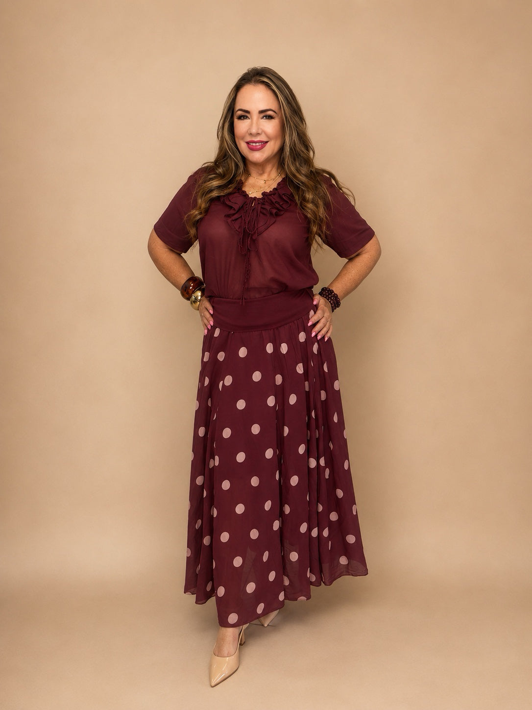 Set de Algodón de Dos Piezas – Blusa + Falda 🤍✨