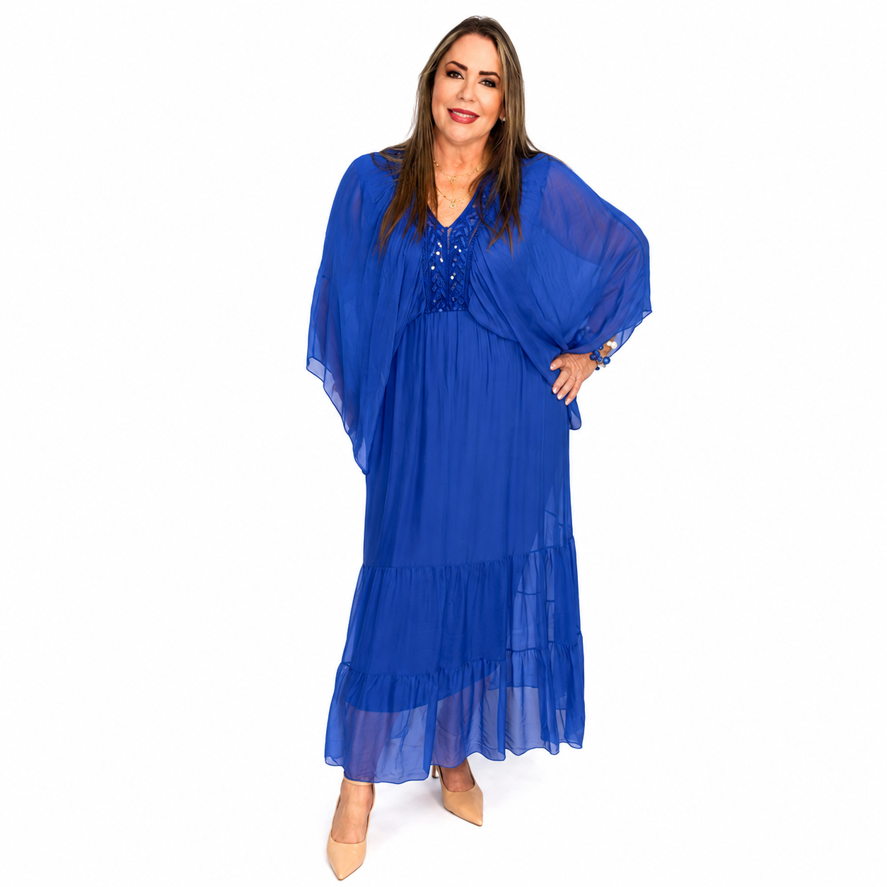 Royal Grace Silk & Viscose Dress