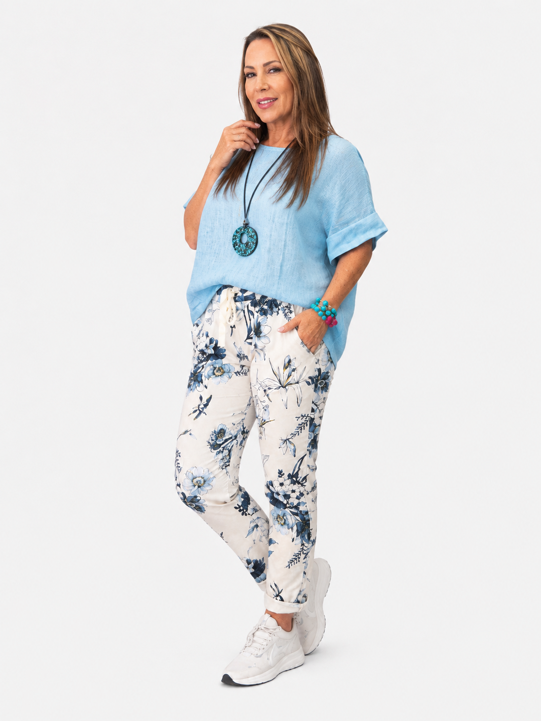 Pantalón Floral Viscosa
