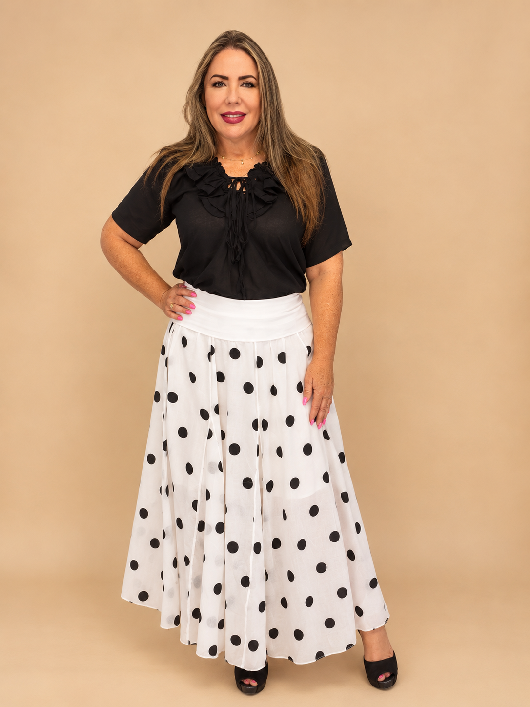 Set de Algodón de Dos Piezas – Blusa + Falda 🤍✨