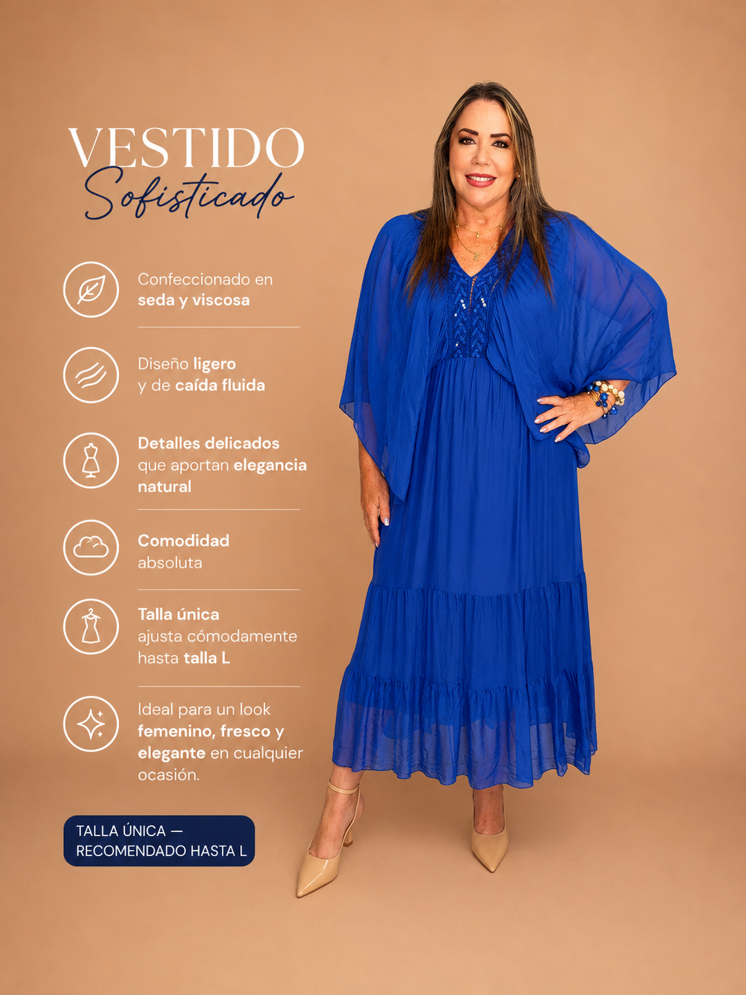 Royal Grace Silk & Viscose Dress