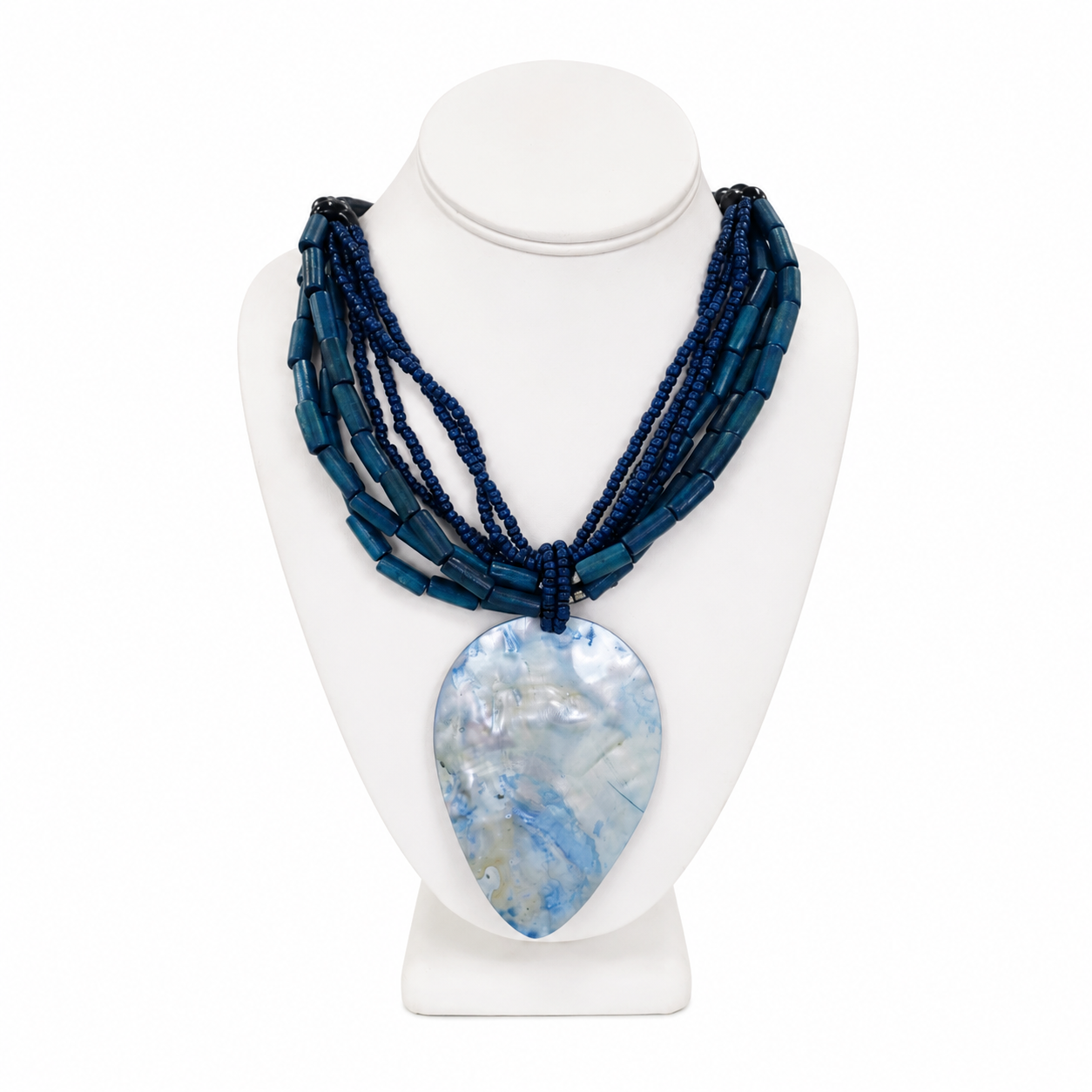 Collar Nácar Azul Océano