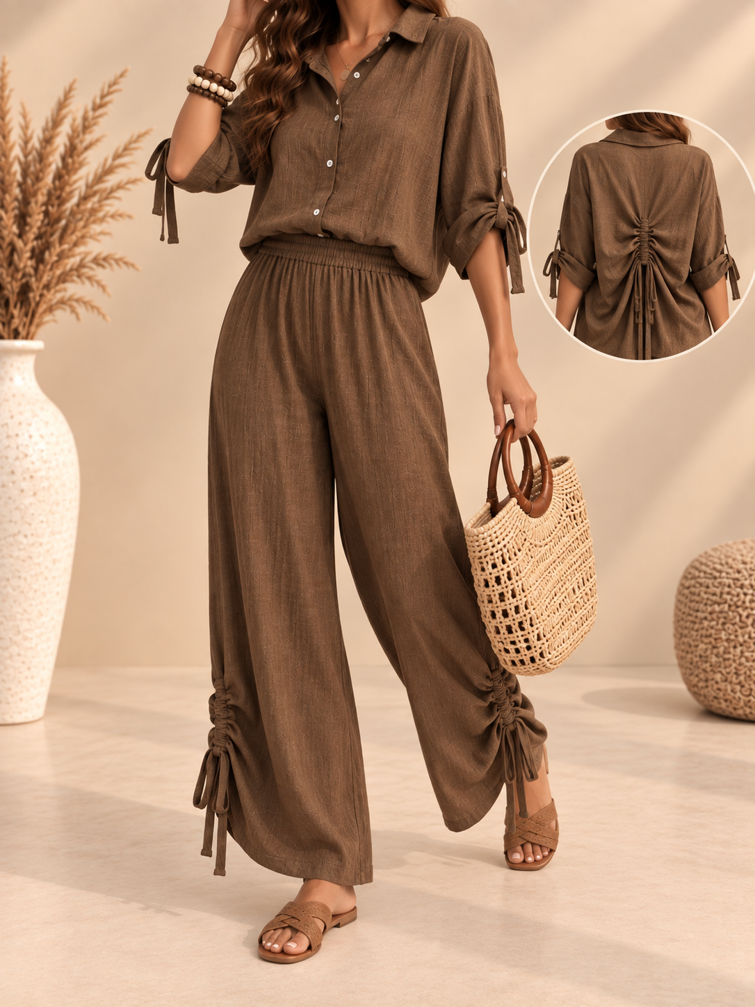 Colección de Sets de Lino – Blusa + Pantalón