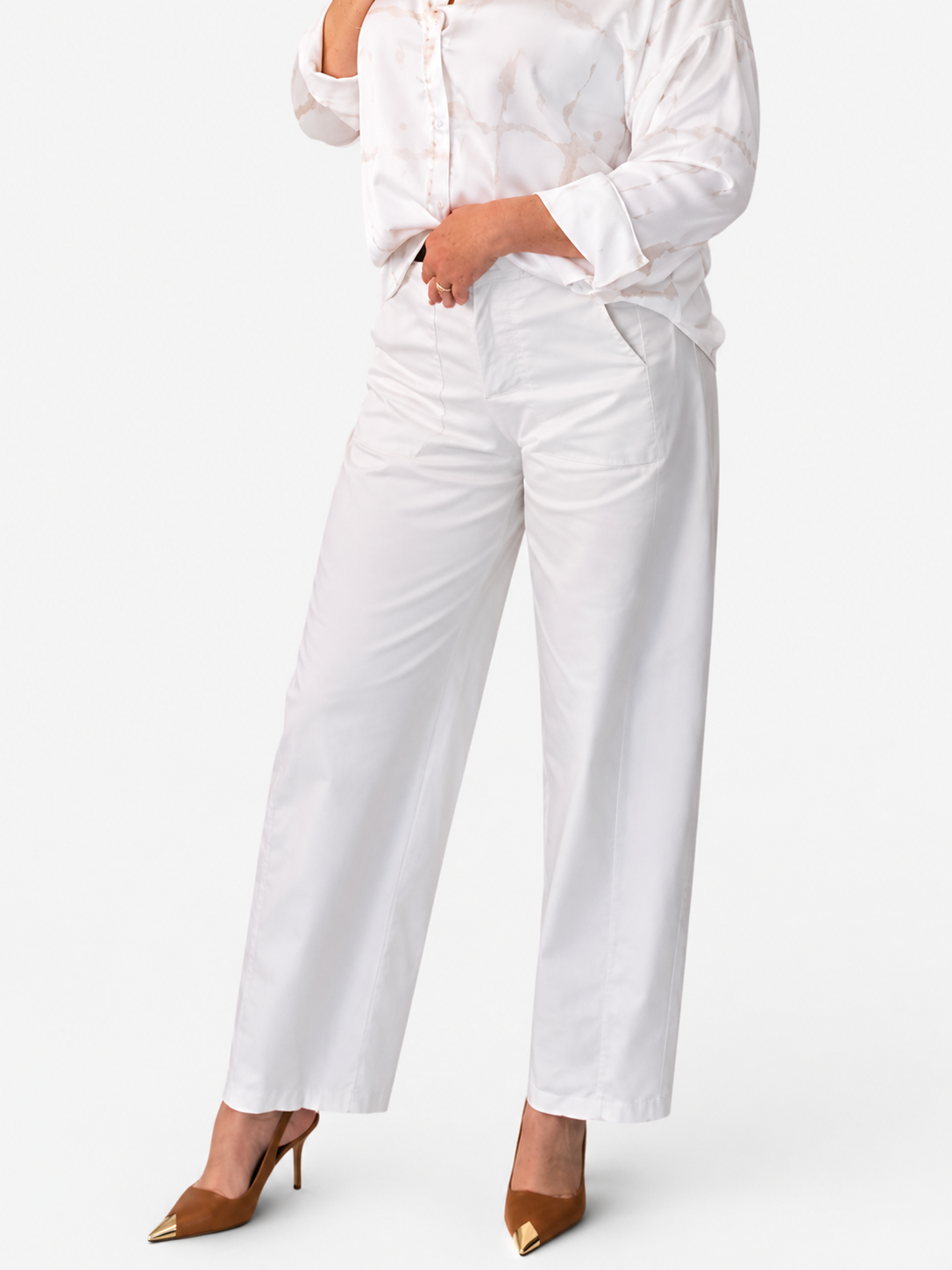 Pantalón Wide Leg de Algodón Premium