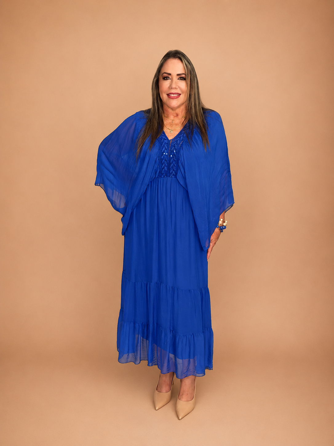 Royal Grace Silk & Viscose Dress