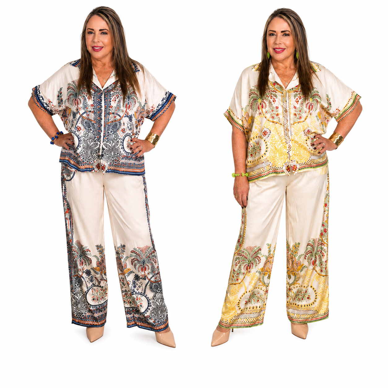 Set elegante estampado