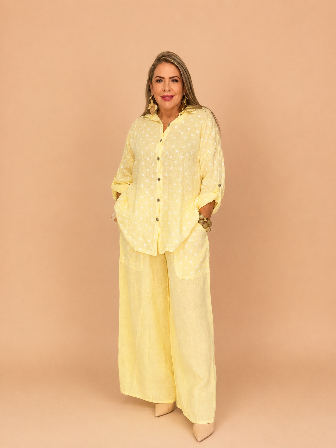 Set de Lino Italiano de Dos Piezas – Camisa + Pantalón