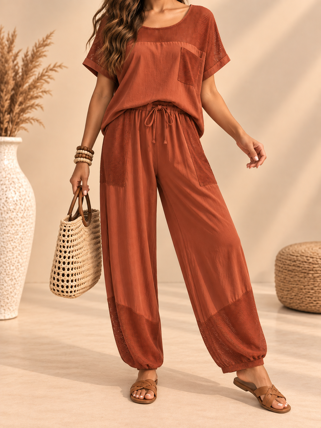 Colección de Sets de Lino – Blusa + Pantalón