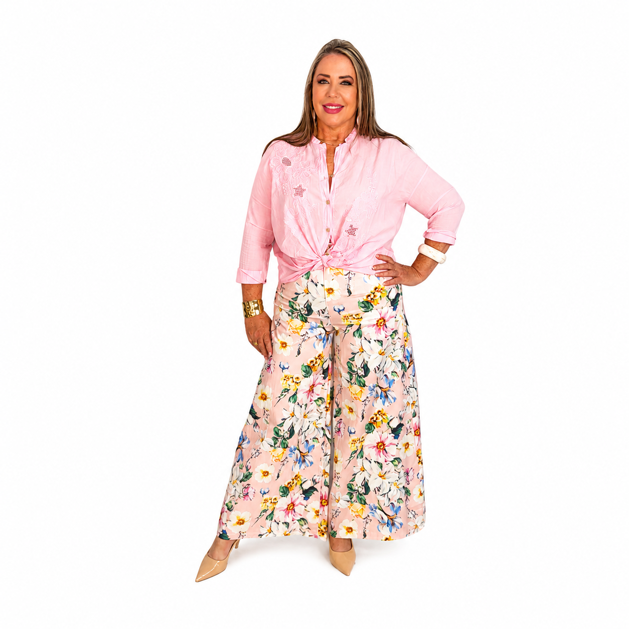 Pantalón Palazzo Floral Primavera
