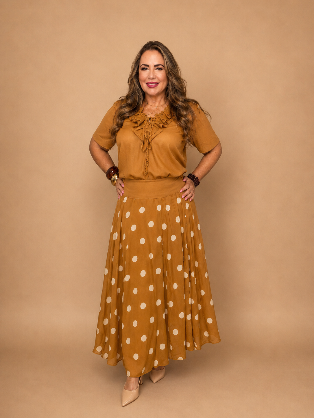 Set de Algodón de Dos Piezas – Blusa + Falda 🤍✨