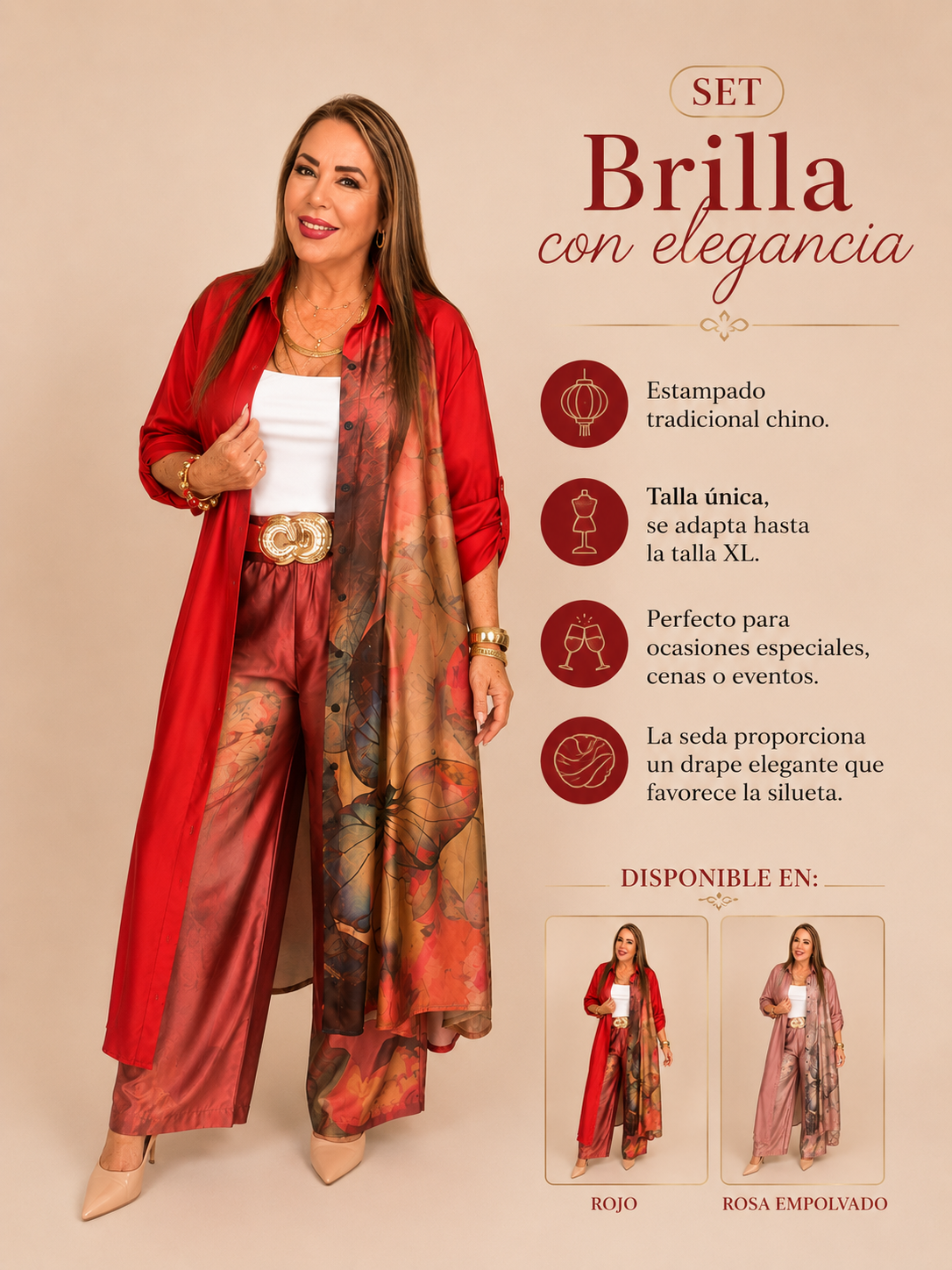 Conjunto de seda