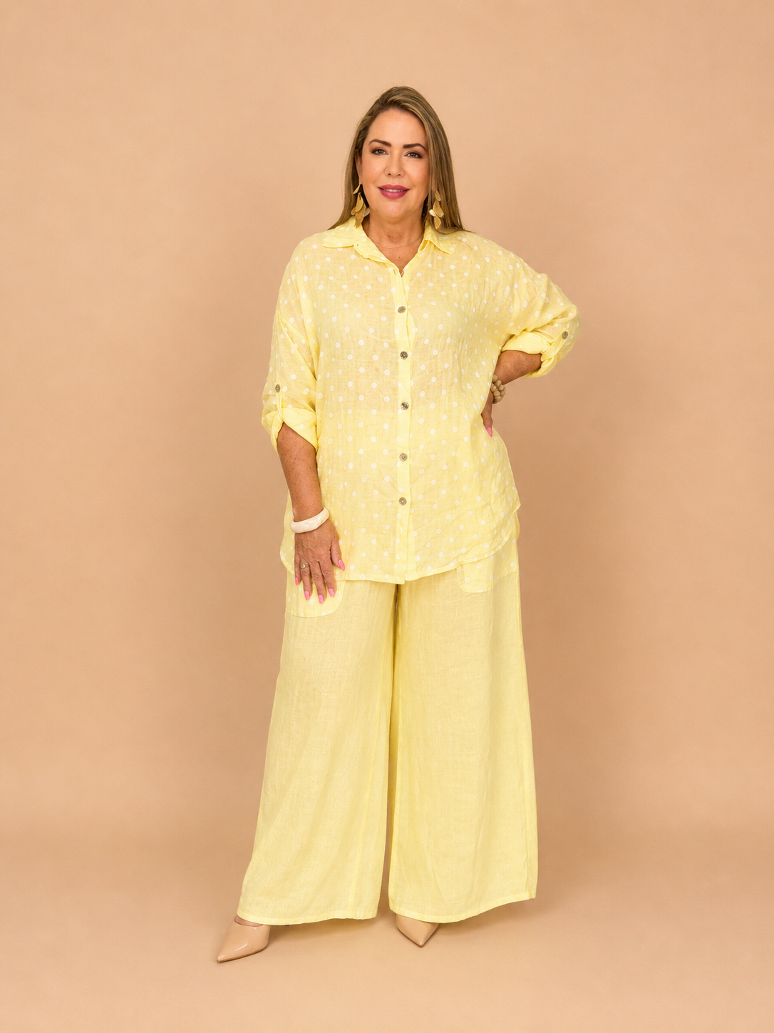 Set de Lino Italiano de Dos Piezas – Camisa + Pantalón