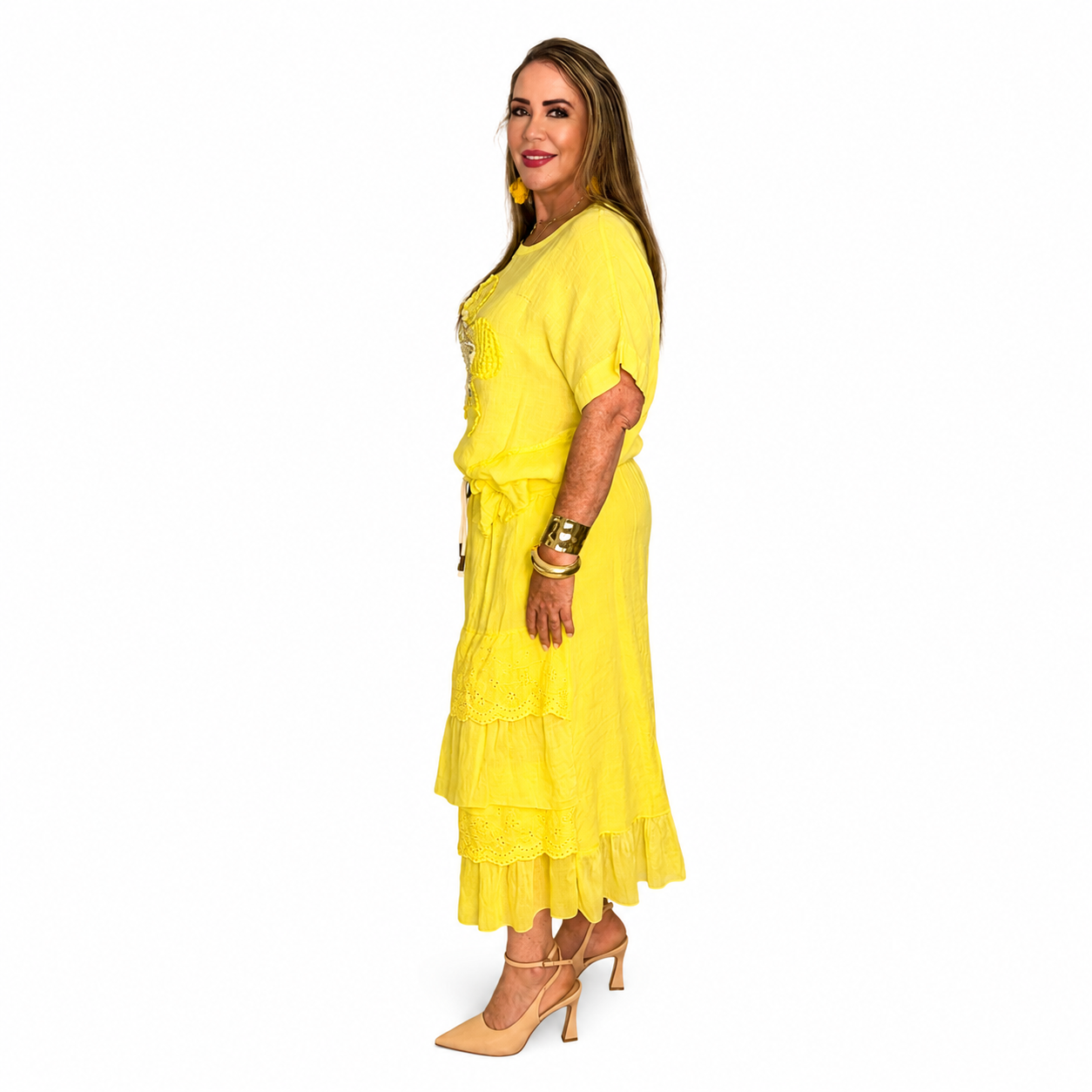 Conjunto Fiore Capri de Lino Italiano – 2 Piezas