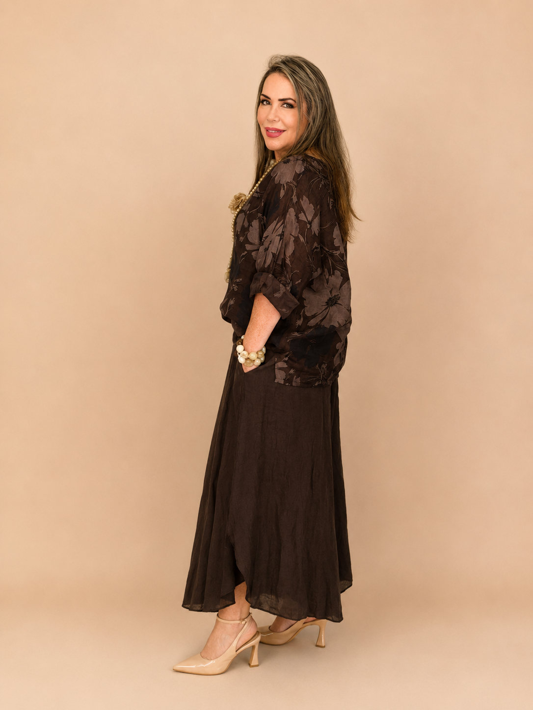 Set de Lino Italiano de Dos Piezas – Blusa + Pantalón