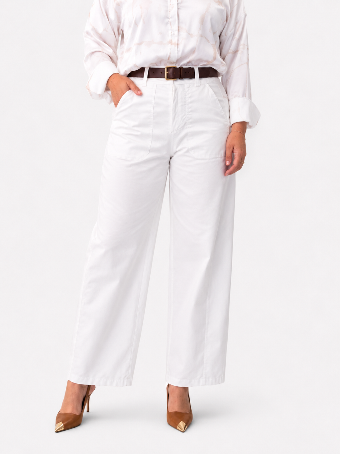 Pantalón Wide Leg de Algodón Premium