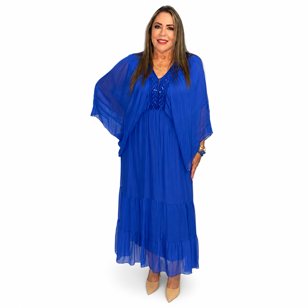 Royal Grace Silk & Viscose Dress