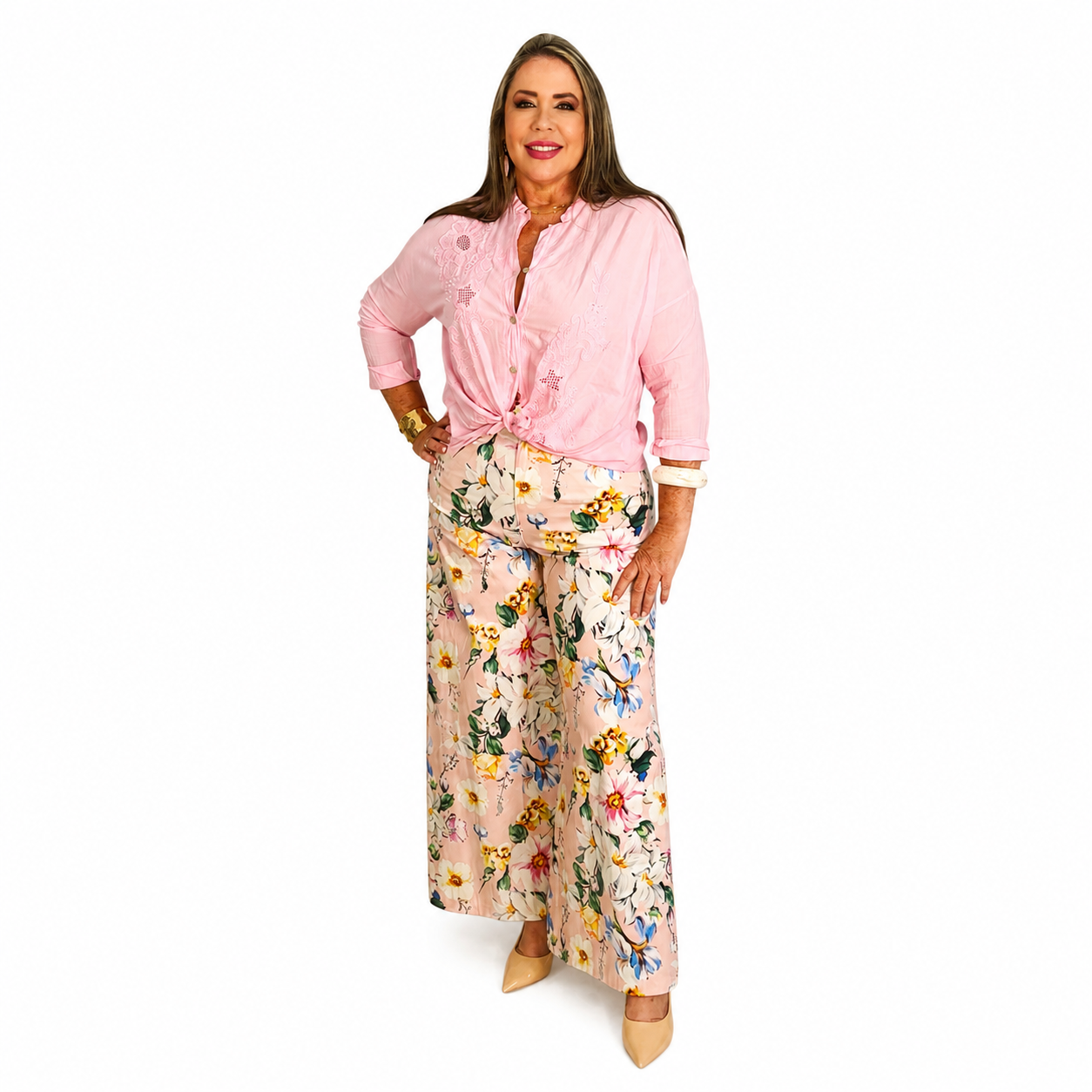 Pantalón Palazzo Floral Primavera