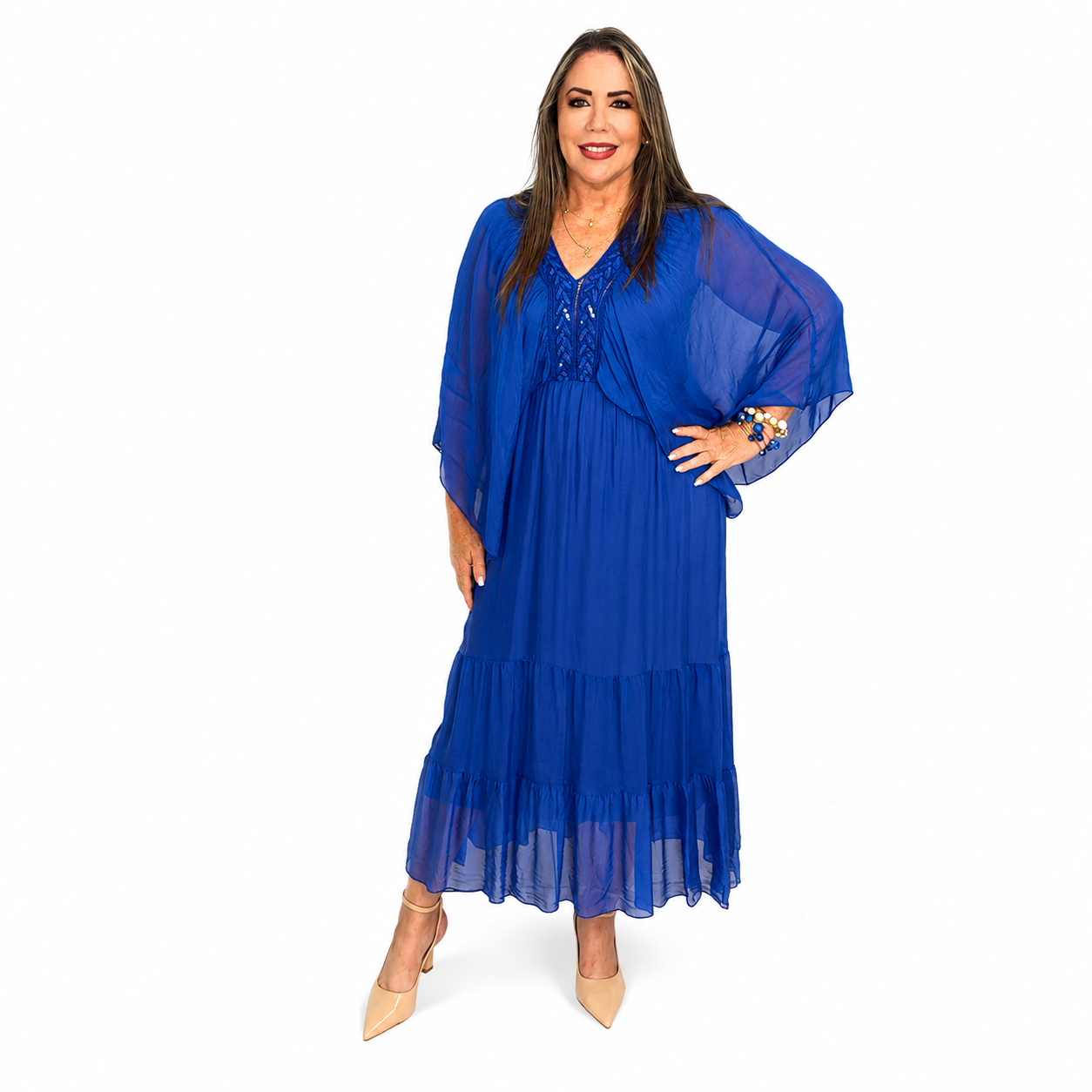 Royal Grace Silk & Viscose Dress