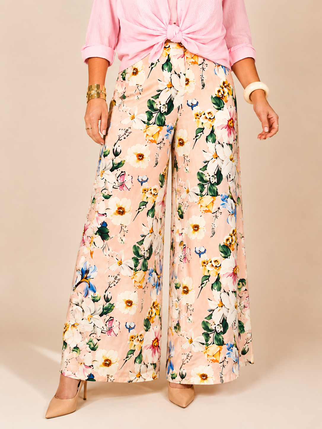 Pantalón Palazzo Floral Primavera