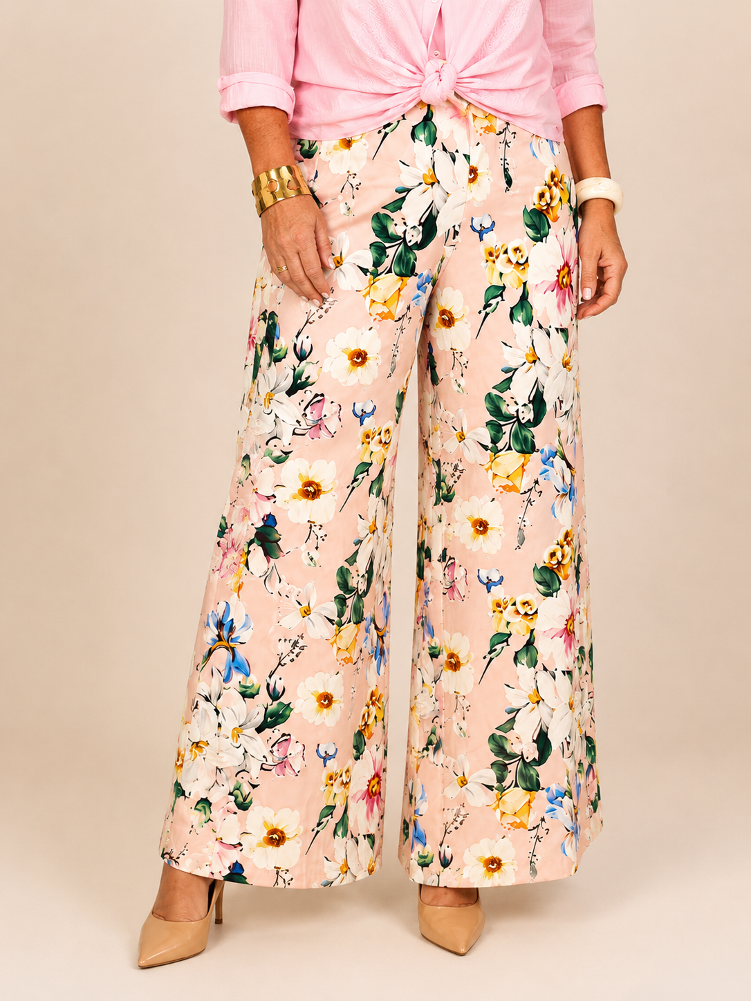 Pantalón Palazzo Floral Primavera