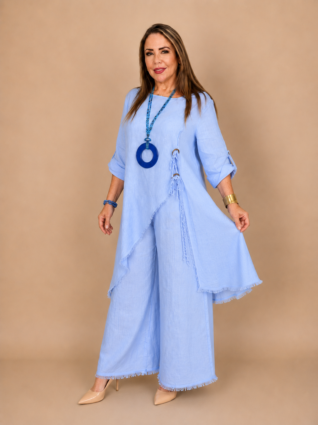 Conjunto de Lino Italiano Toscana – 2 Piezas
