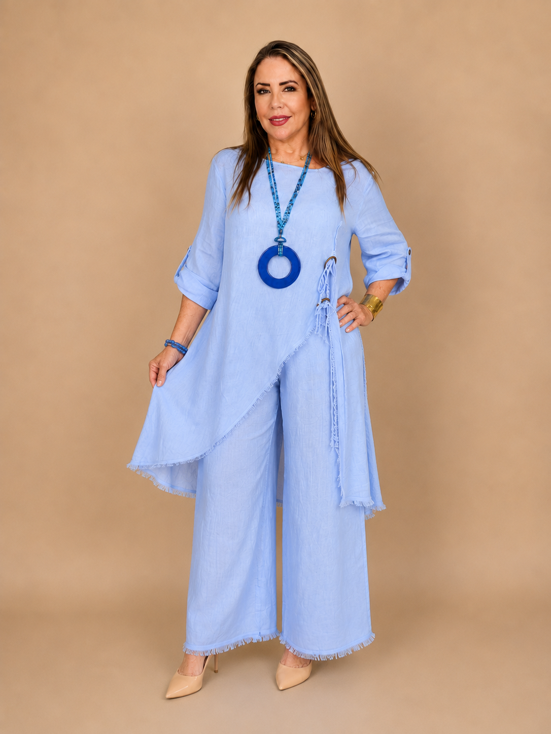 Conjunto de Lino Italiano Toscana – 2 Piezas
