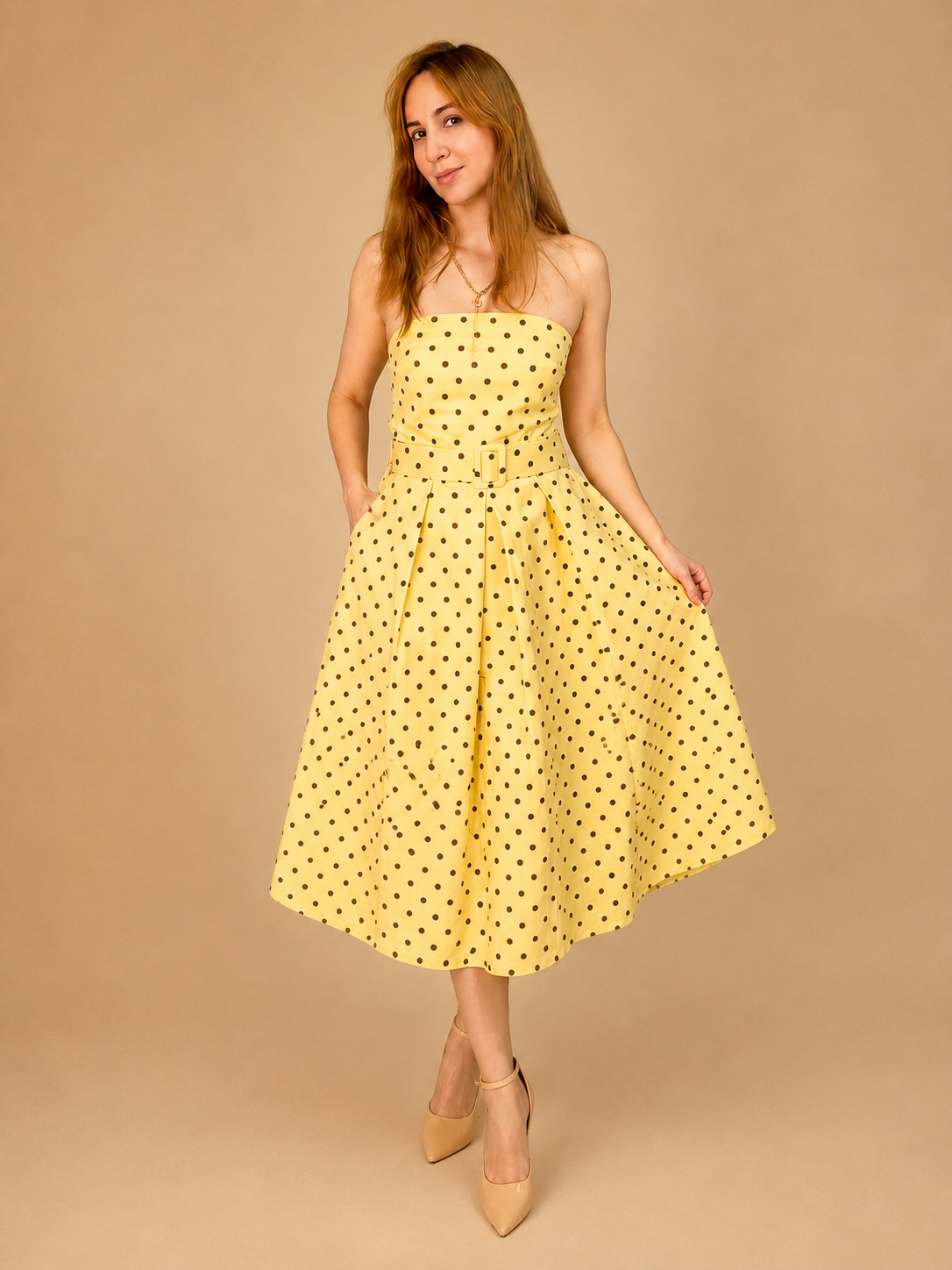 Vestido Midi Lunares