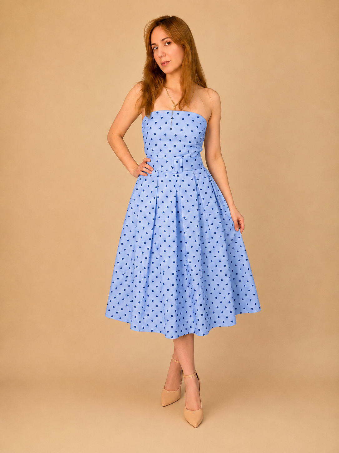 Vestido Midi Lunares