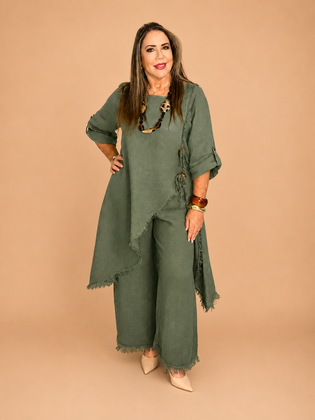 Conjunto de Lino Italiano Toscana – 2 Piezas