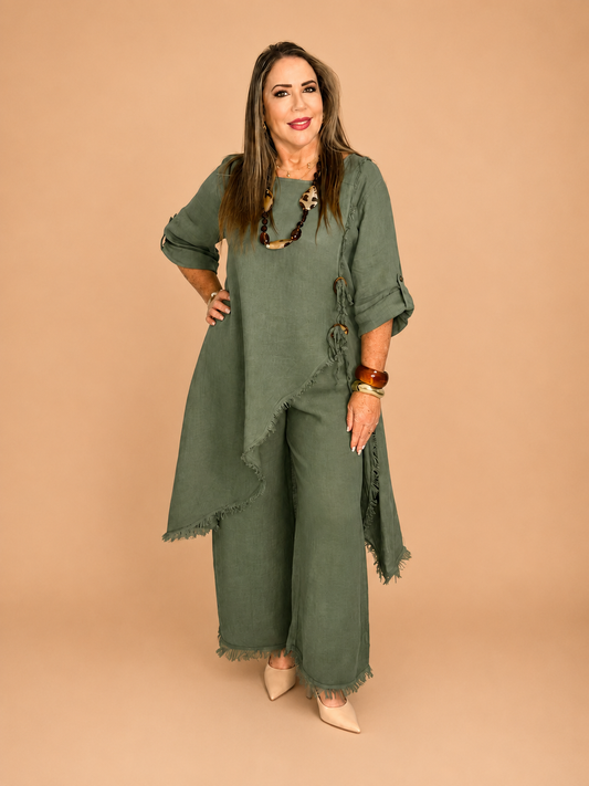 Conjunto de Lino Italiano Toscana – 2 Piezas