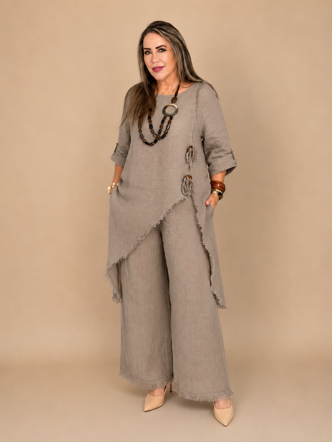 Conjunto de Lino Italiano Toscana – 2 Piezas