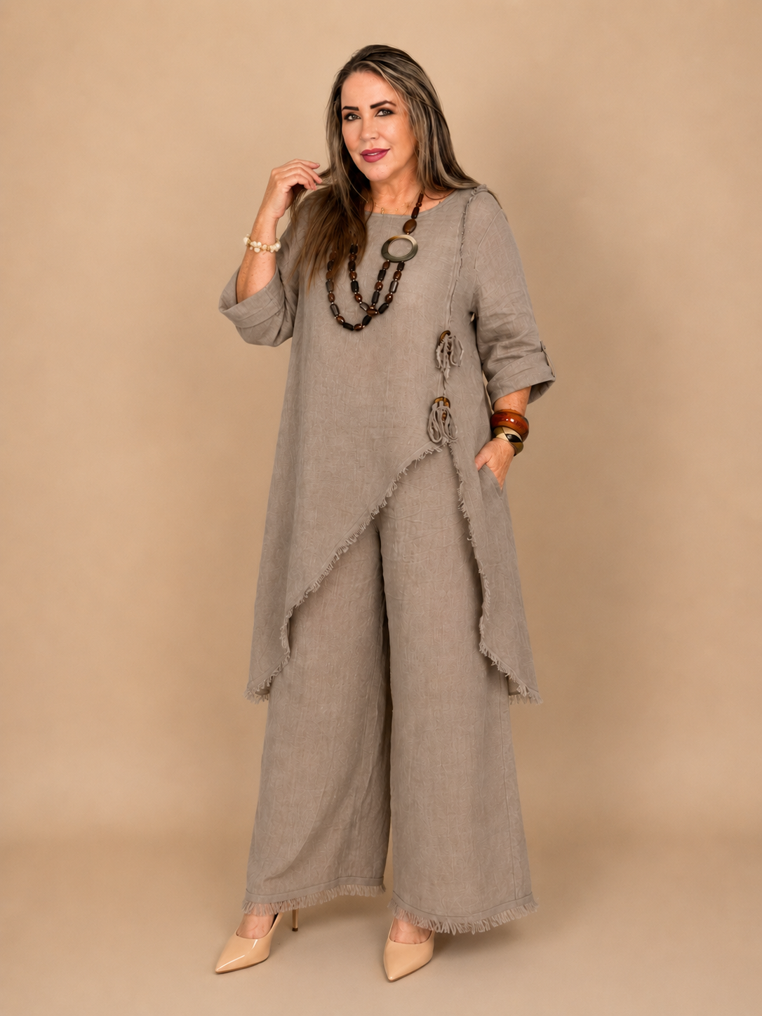 Conjunto de Lino Italiano Toscana – 2 Piezas