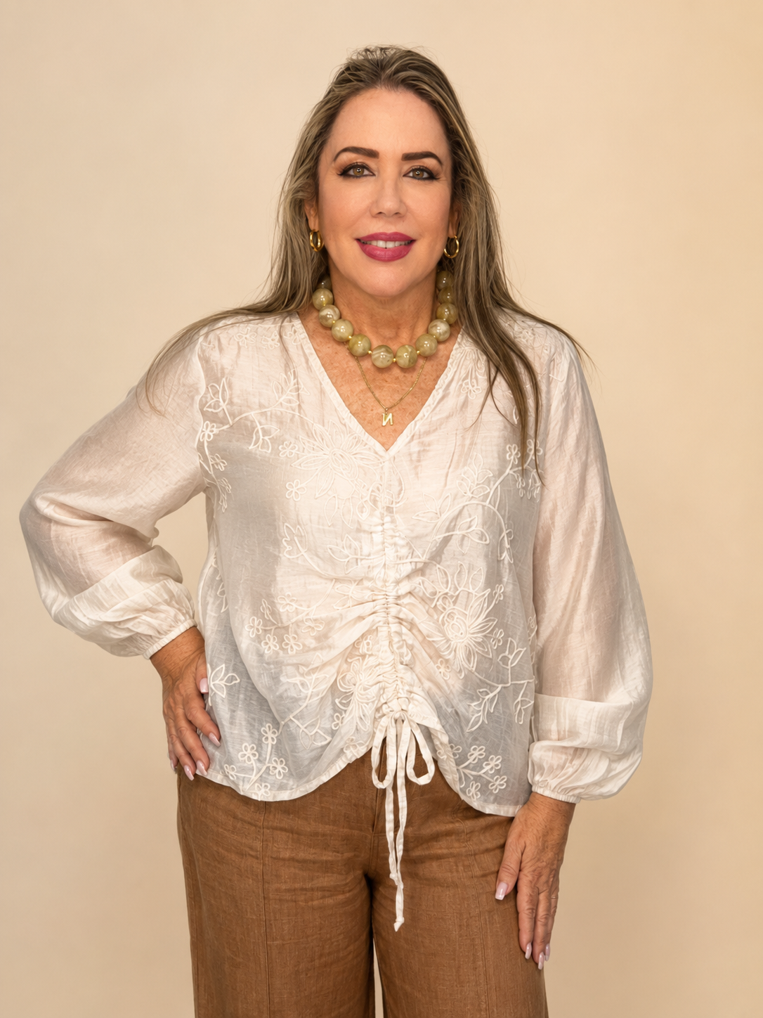Blusa de Lyocell Bordada