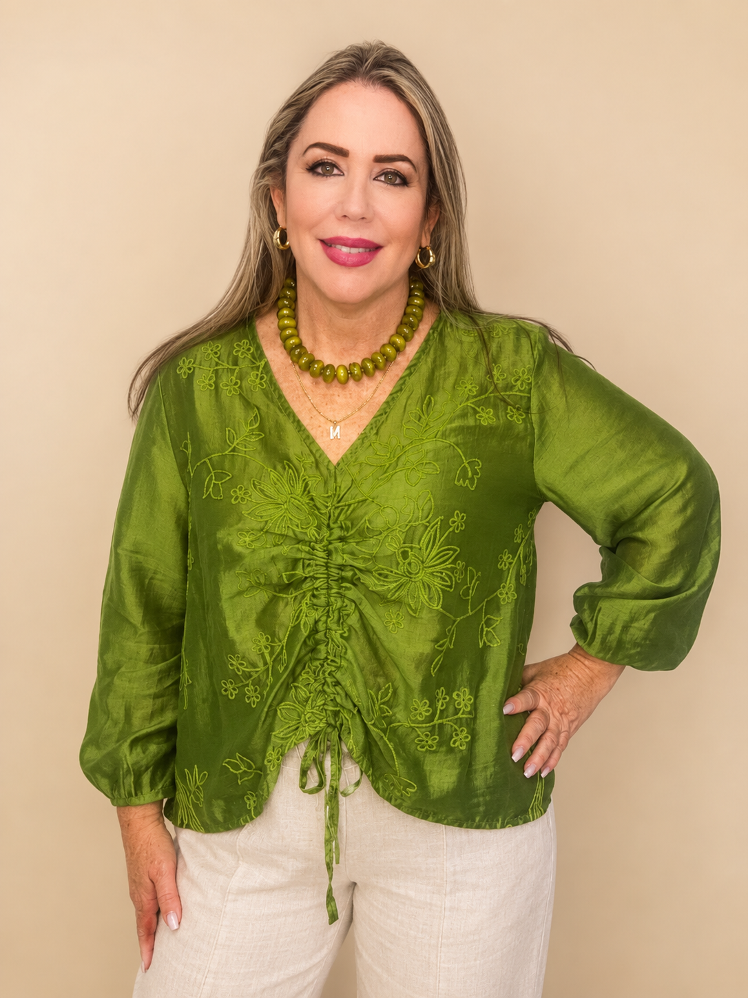 Blusa de Lyocell Bordada