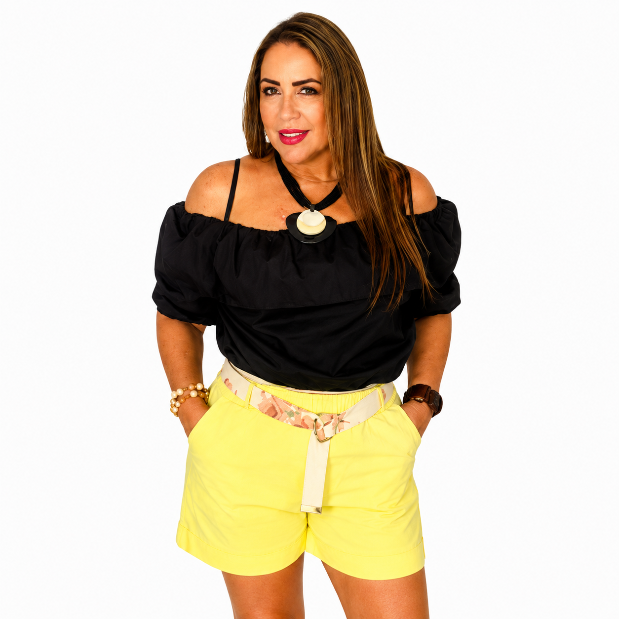 Blusa Off-Shoulder con Volantes