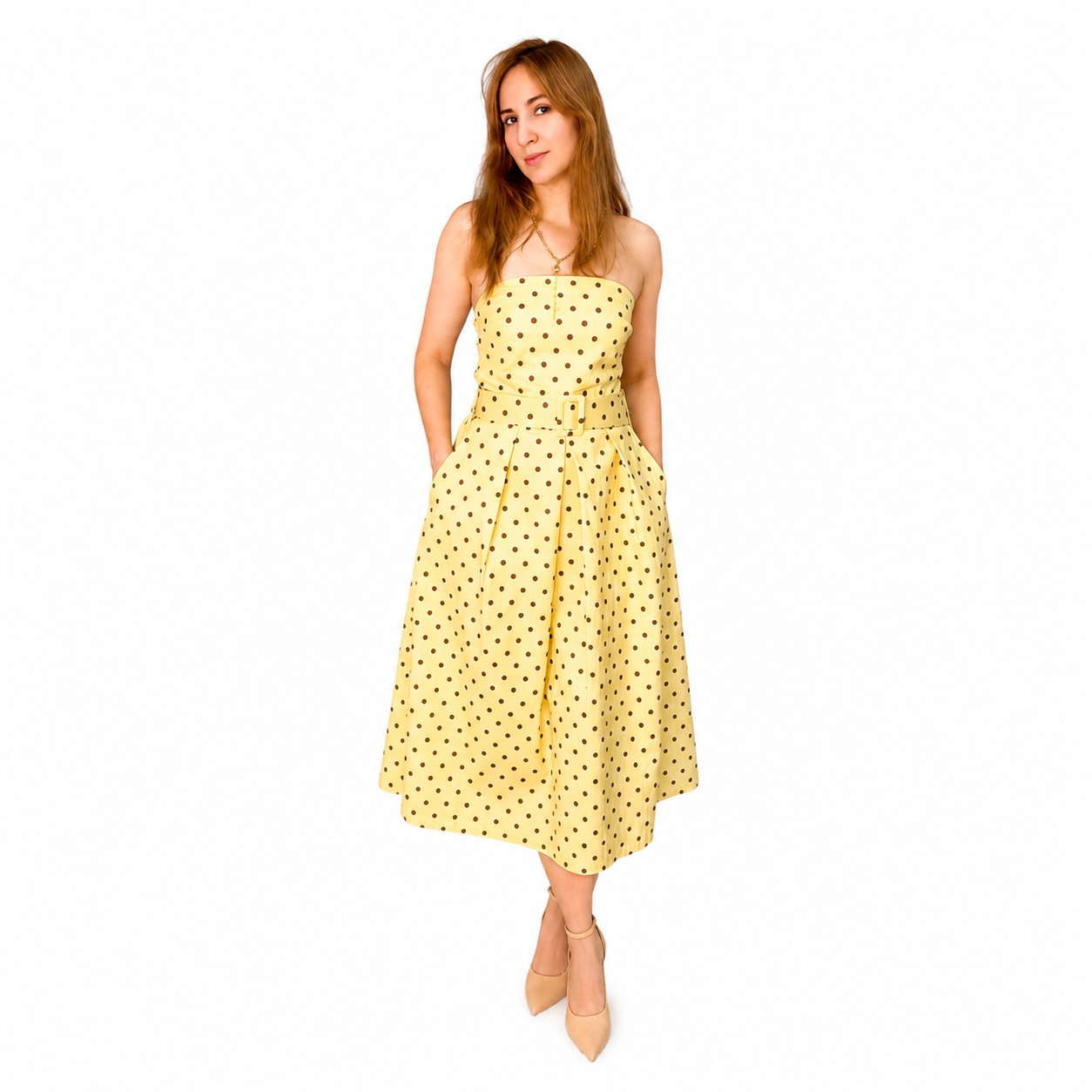 Vestido Midi Lunares