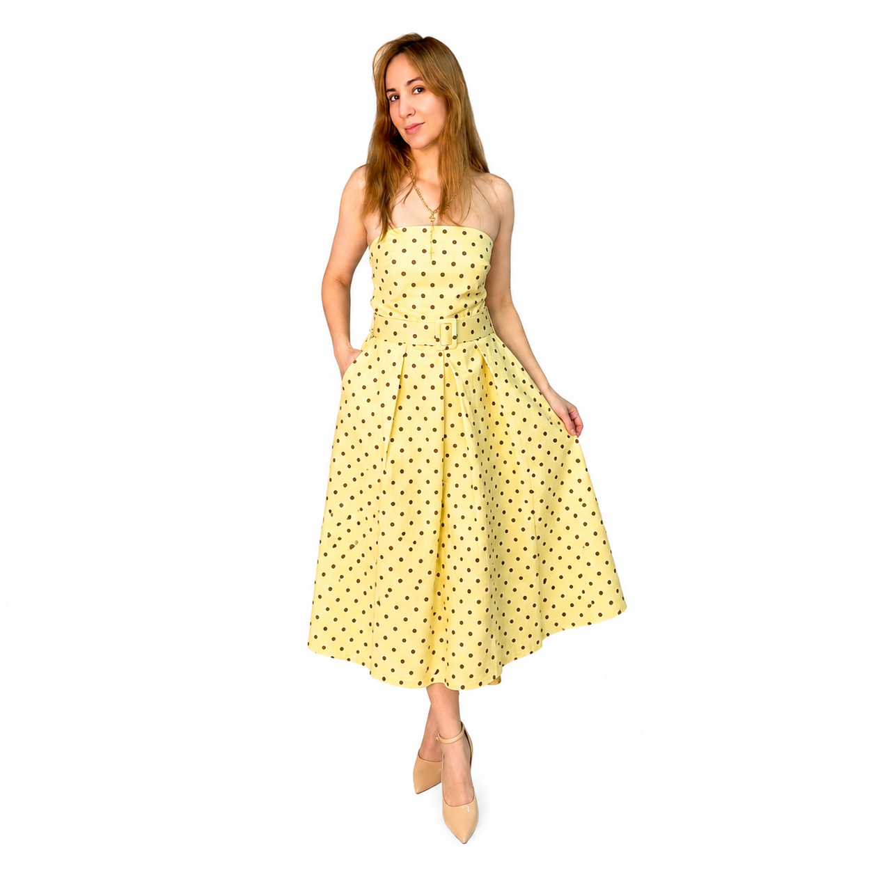 Vestido Midi Lunares