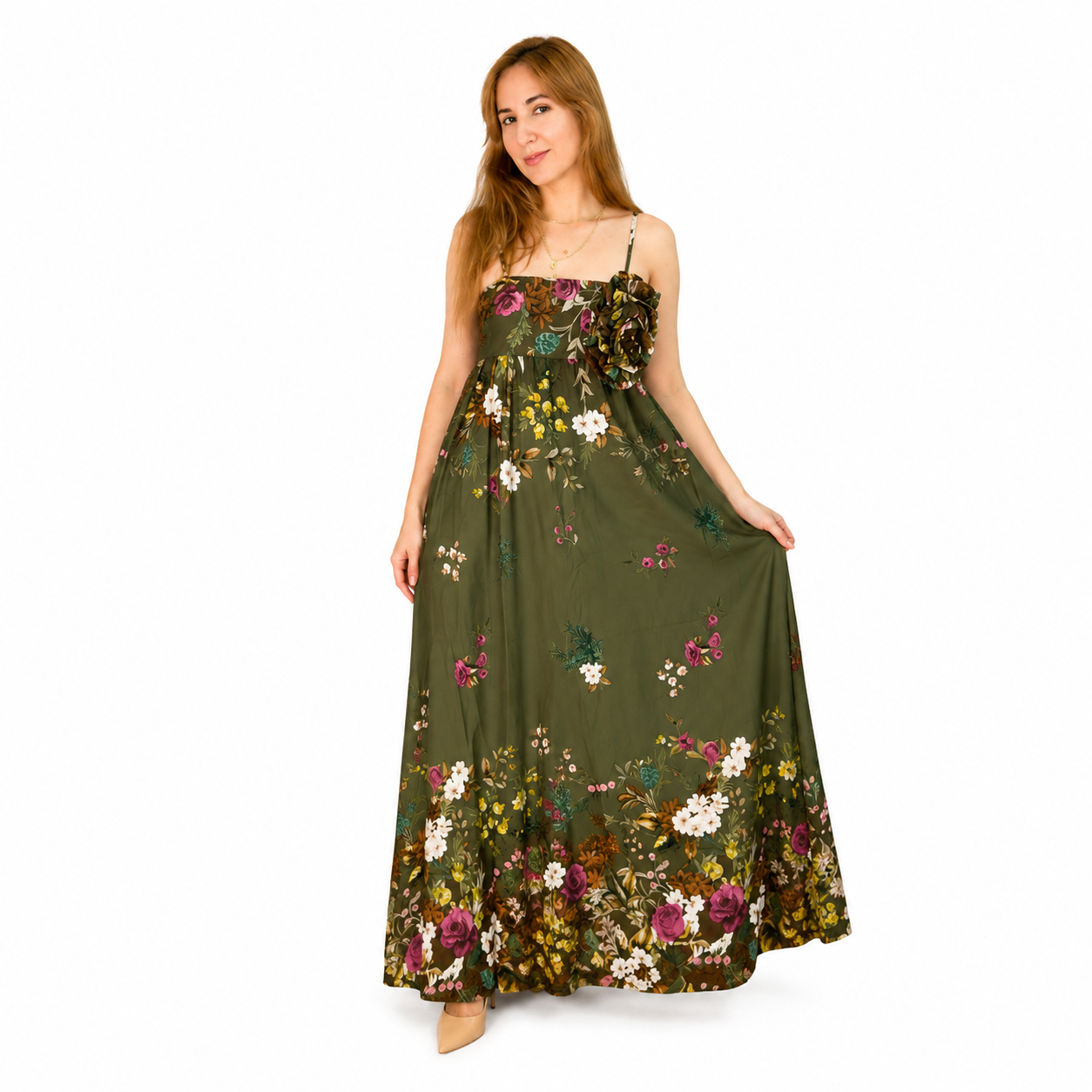 Vestido Floral Maxi Romance