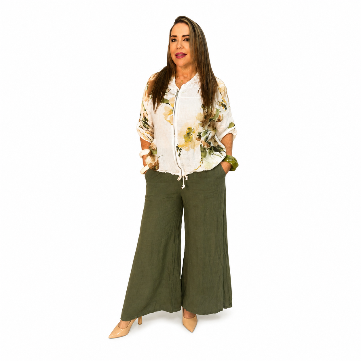 Conjunto de dos piezas en lino