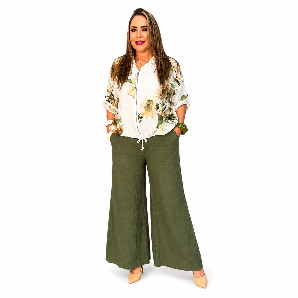 Conjunto de dos piezas en lino