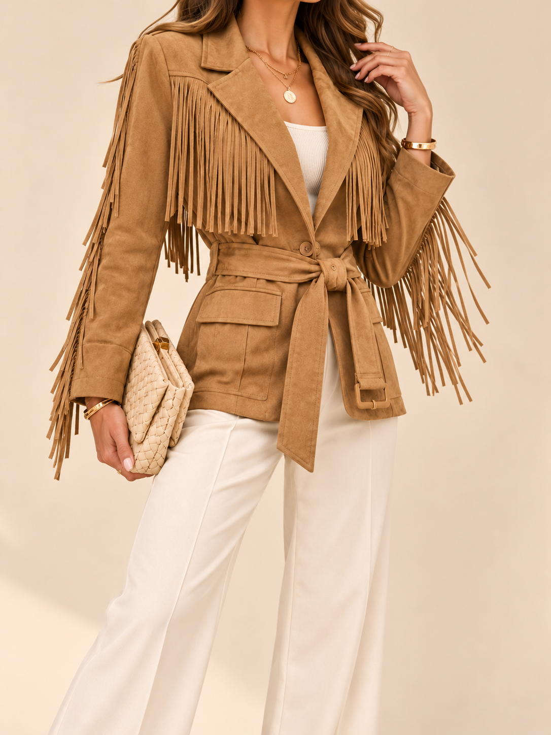 Chaqueta y faldas de Flecos – Estilo Western Chic
