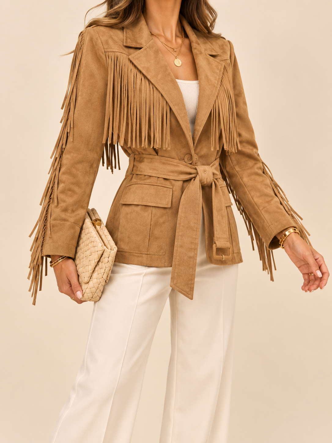 Chaqueta y faldas de Flecos – Estilo Western Chic
