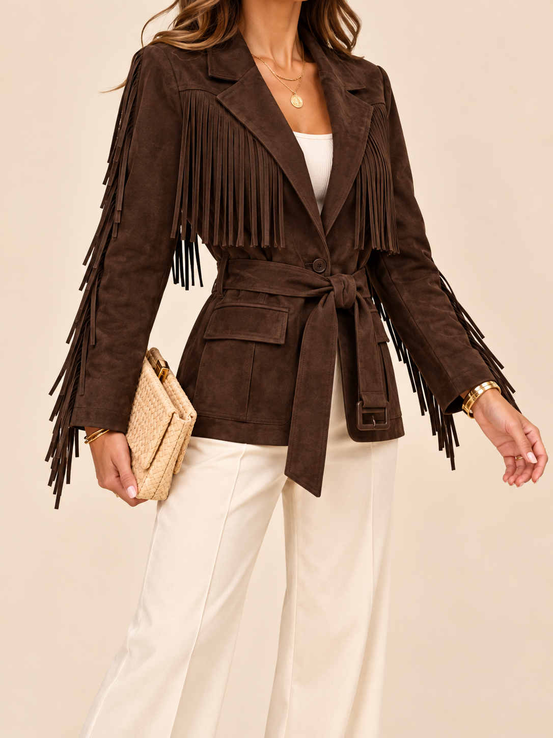 Chaqueta y faldas de Flecos – Estilo Western Chic