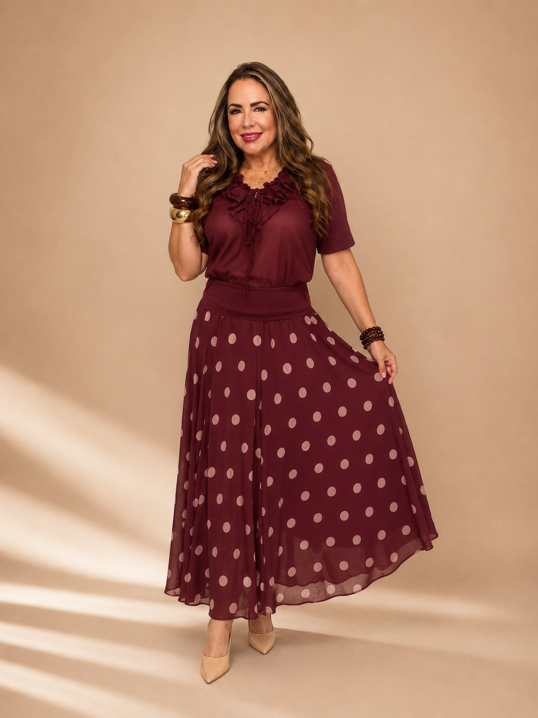 Set de Algodón de Dos Piezas – Blusa + Falda 🤍✨