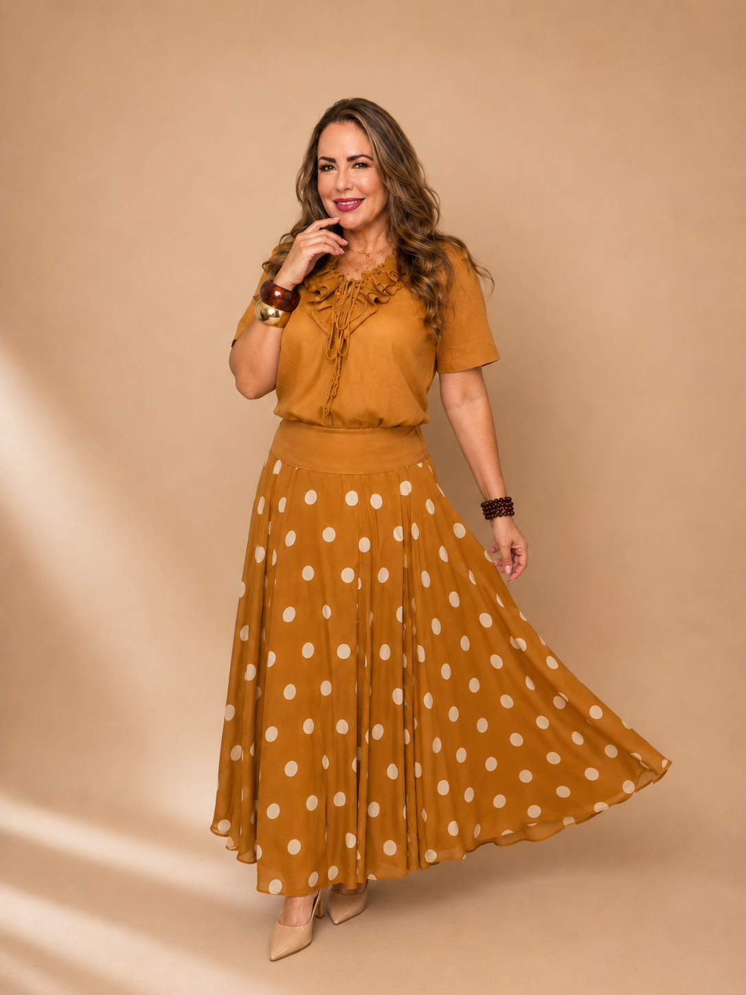 Set de Algodón de Dos Piezas – Blusa + Falda 🤍✨