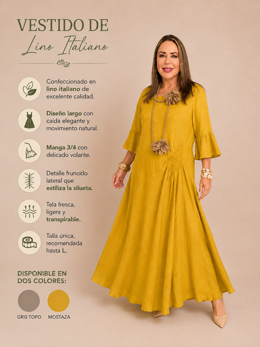 Vestido de Lino Italiano